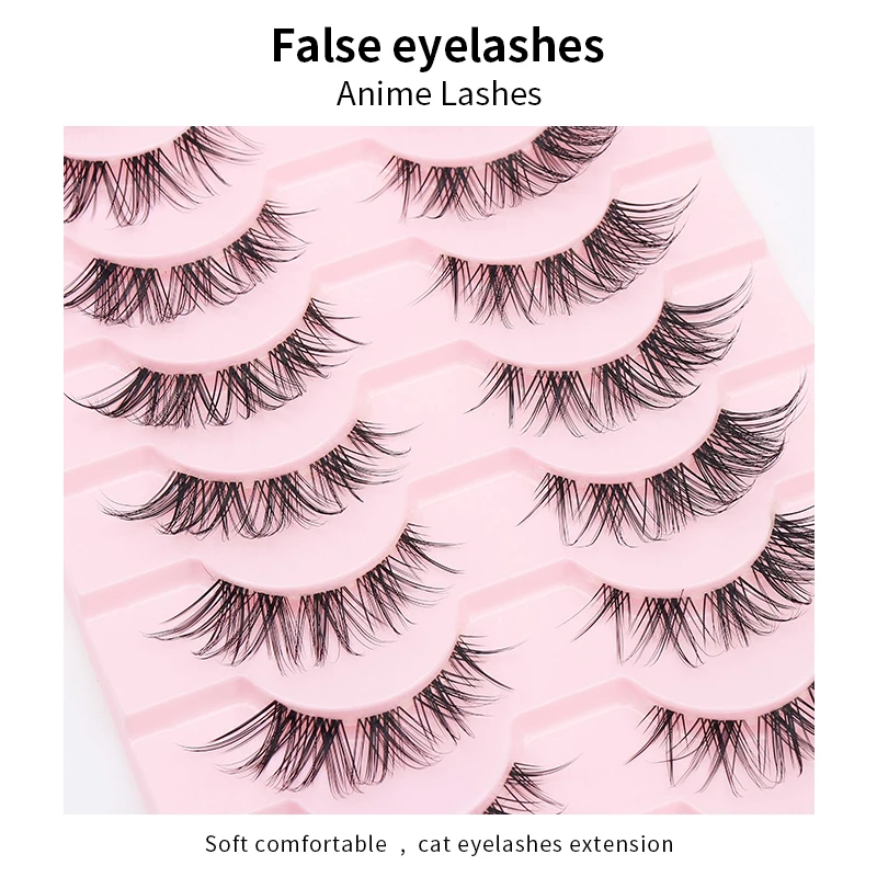 Description Picture 4 of itemDINGSEN Cat Eye Lashes Extension Natural Eyelashes Anime Winged Eyelashes Clear Band Lashes Eyelash Manga Lashes Makeup