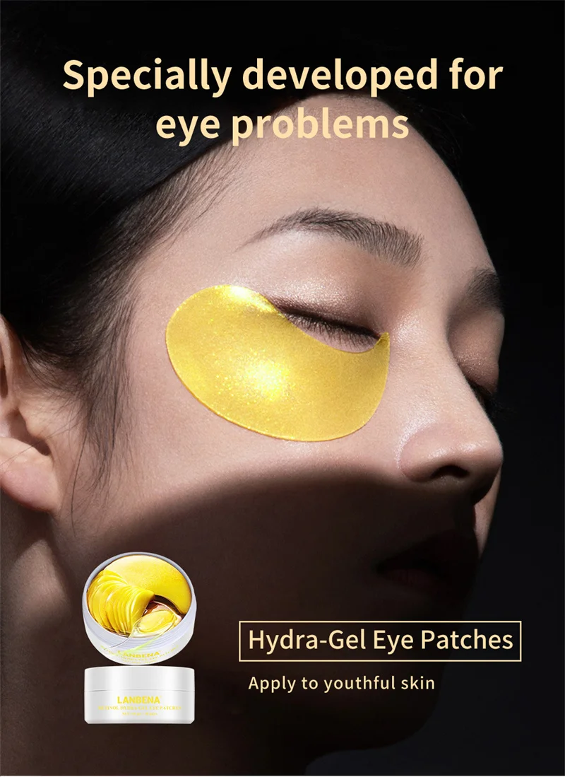 Description Picture 3 of item60pcs Collagen Anti-Wrinkle Eye Patches Under Eyes Edema Hydrogel Gel Mask Dark Circles Hyaluronic Acid Korean Skincare Products