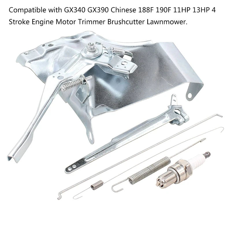 Description Picture 5 of itemThrottle Control Arm Lever Governor Link Rod Spring Kit for GX340 GX390 11HP 13HP Chinese 188F 190F 4-Stroke Motor