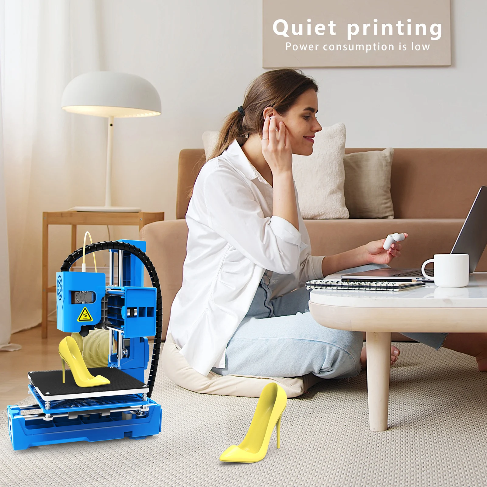 Description Picture 4 of itemEasyThreed 3D Printer Mini Desktop Printing Machine for Kids 100x100x100mm Print Size Removable Platform One-Key Printing