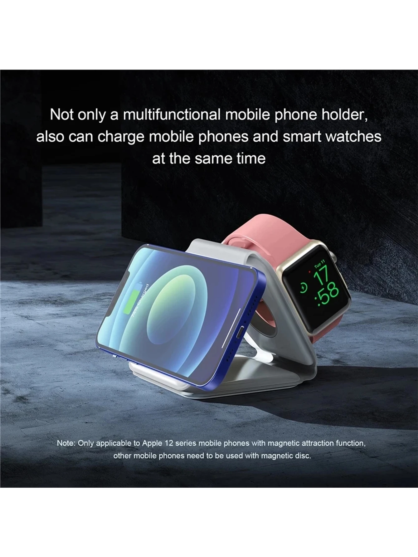 100W 3 in 1 Wireless Charger Pad Stand Magnetic Fast Charging Dock Station for iPhone 15 14 13 12 11 8 X XR Apple Watch Airpods