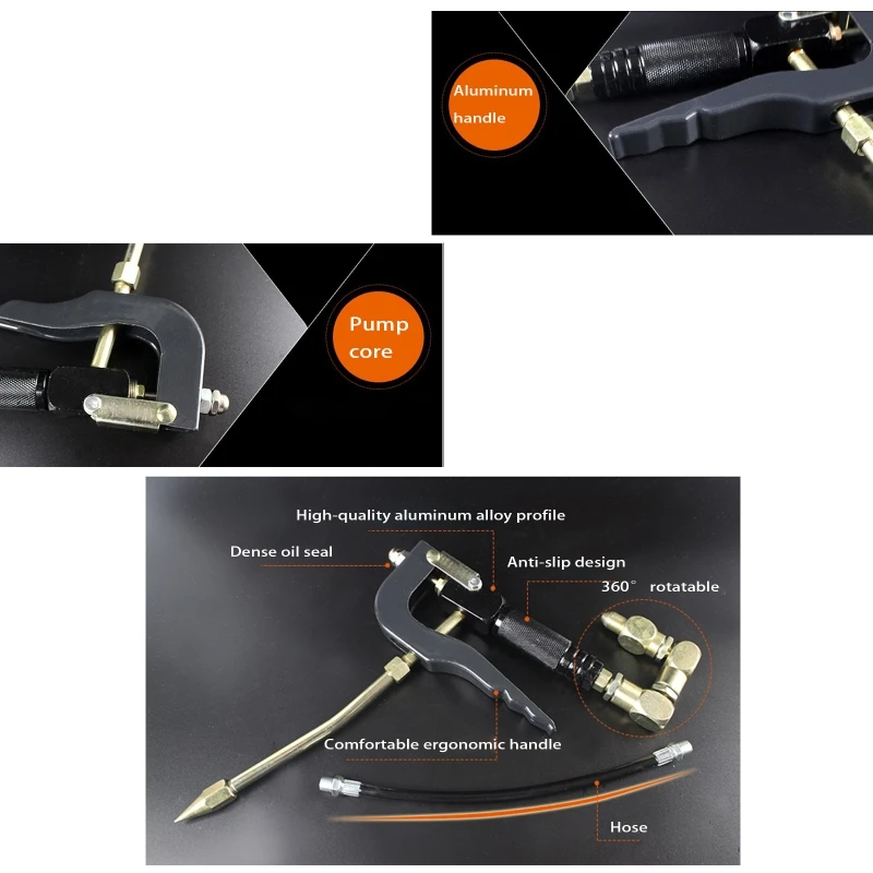 Description Picture 3 of itemPractical Pneumatic Grease-gun High-pressure Injector Grease Anti-corrosion Aluminum Alloy Tith Pipe Tupe Hose Air Tools