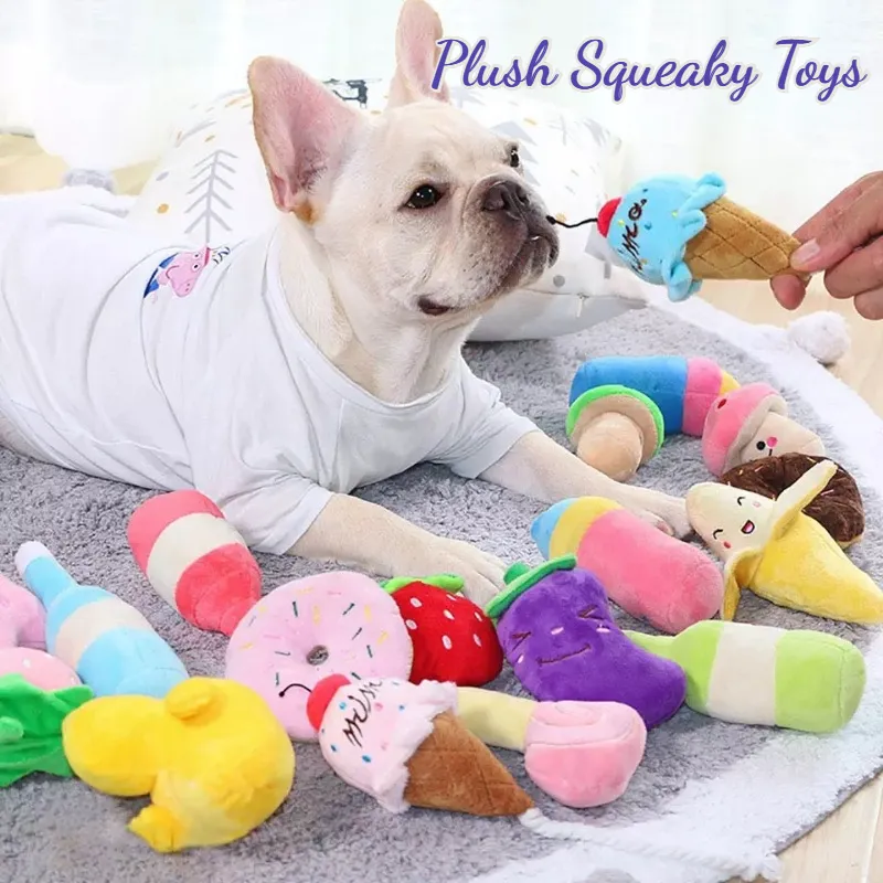 Puppy Dog Toys Plush Squeaky Toys for Small Medium Dogs Bone Aggressive Chewers for Pet Cat Products Puppy Accessories