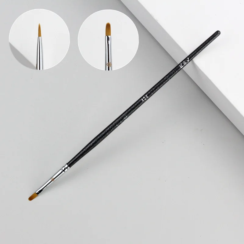Description Picture 5 of item722 406 Precision Eyeliner Beveled Concealer Makeup Brushes Tapered Eyelid Make Up Brush Flat Liner Liquid Eyebrow Makeup Tool