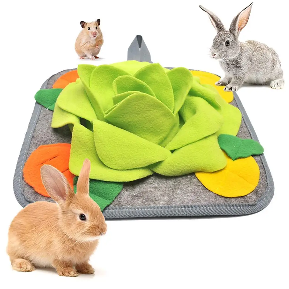 Description Picture 6 of itemRabbit Sniffing Pad Nose Smell Training Sniffing Work Polar Puzzle Fleece Rugs Mat Toys Pet Supply Food Washable Area Feedi W9Q6