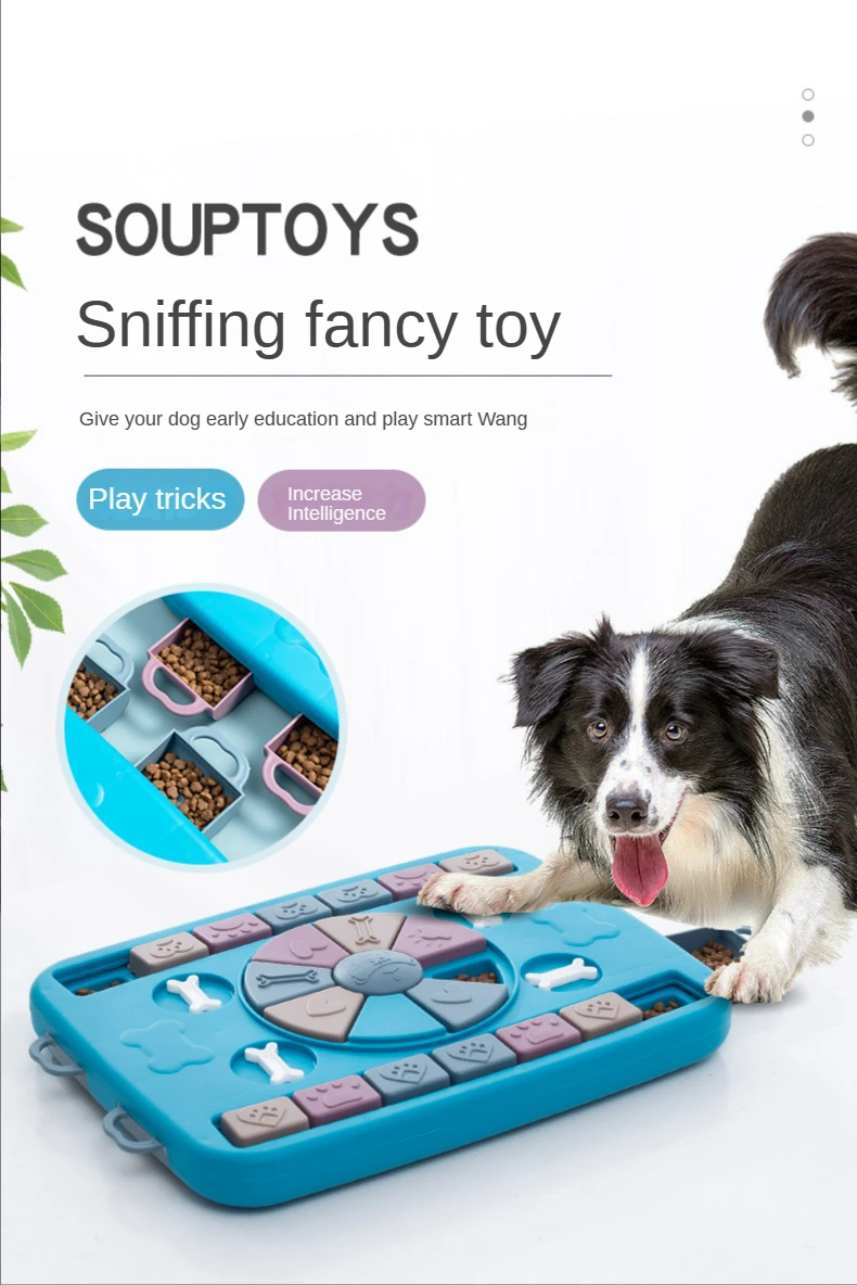 Description Picture 2 of itemNew Dog Puzzle Toys Pet Supplies Toys Slow Food Tray Dog Bowl Chew Toys Dog Slow Food Feeding Educational Training Game Toys