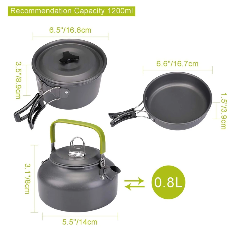 Description Picture 5 of itemCamping cooking set Camping Gear Outdoor stove teapot Pan cup Accessories Portable Camping Equipment camper accessories kitchen