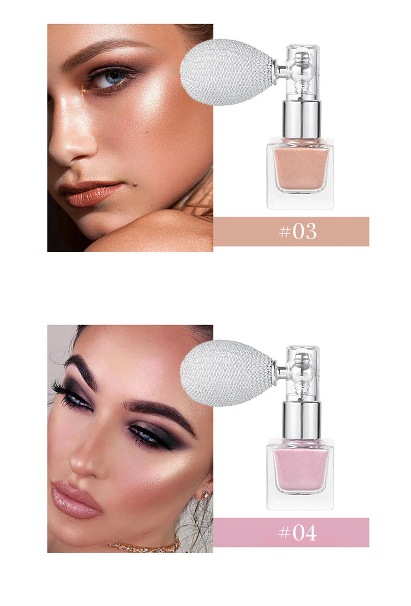 Description Picture 6 of itemFashion Glitter Highlighter Powder Spray Diamond Pearly High Gloss Shimmer Sparkle Spray Powder Retouching Makeup For Face Body