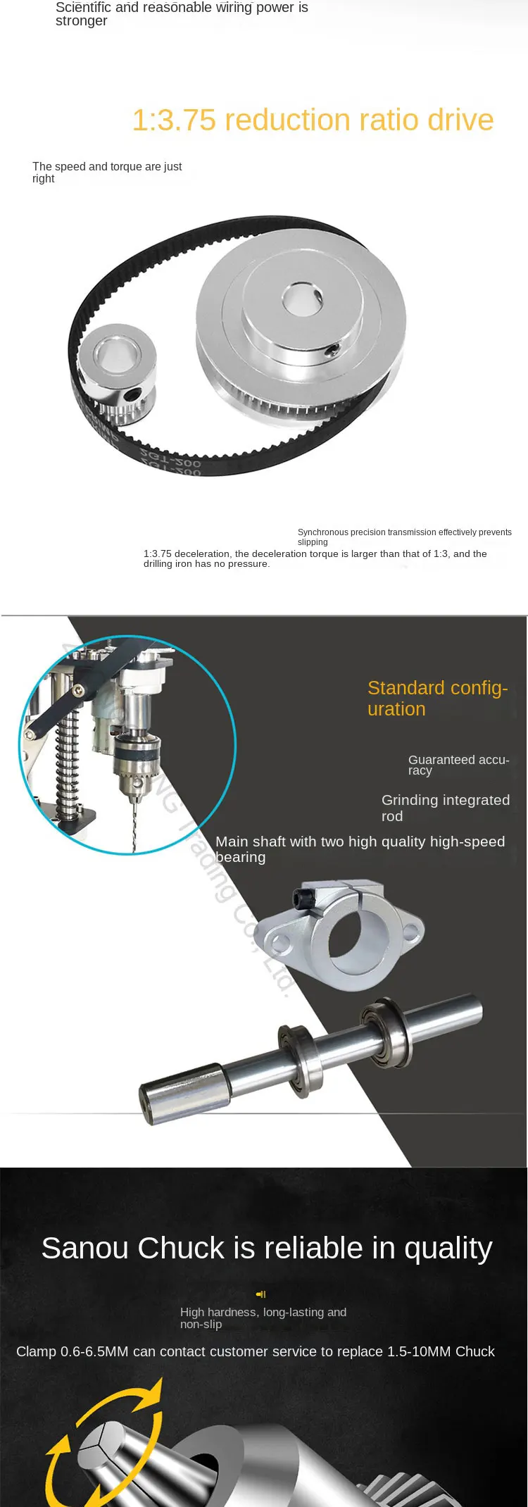 Description Picture 5 of itemHome Small Micro Bench Drill Desktop Mini Portable Bracket Desktop 220v AC Precision Diy Variable Speed Drilling Machine