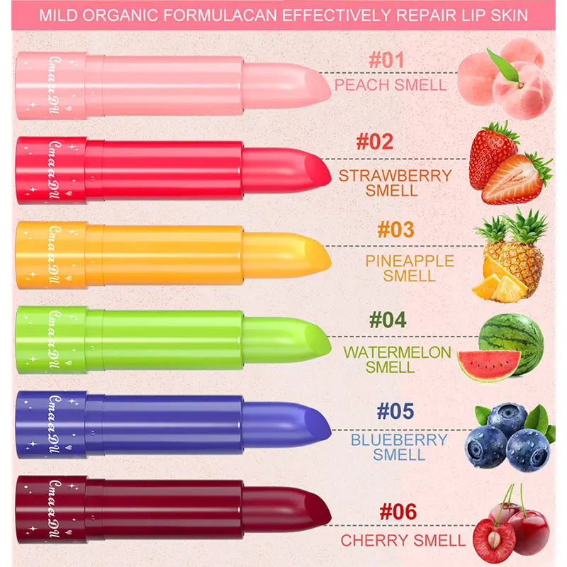 Fruit Jelly LipBalm Color Changing LipBalm Dual Use Reduce Lip Wrinkles Lasting Moisturizing Hydrating Anti-drying Natural Lips