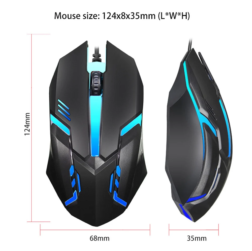 Description Picture 6 of itemE-Sports USB Wired Mouse Colorful LED Gaming Mouse 5000 DPI Wired Mice Optical Wired Gamer Mouse For Desktop Laptop PC Computer