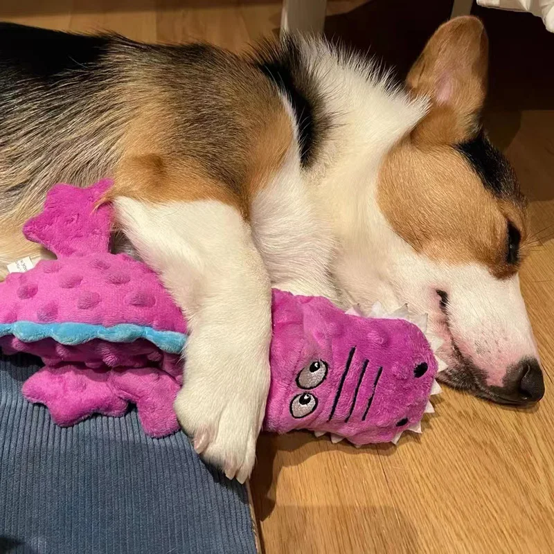 Description Picture 5 of itemStuffed Crocodile Squeak Dog Toy Squid Puppy Plush Pet Toy Play Interactive Cat Supplies For Clean Teeth