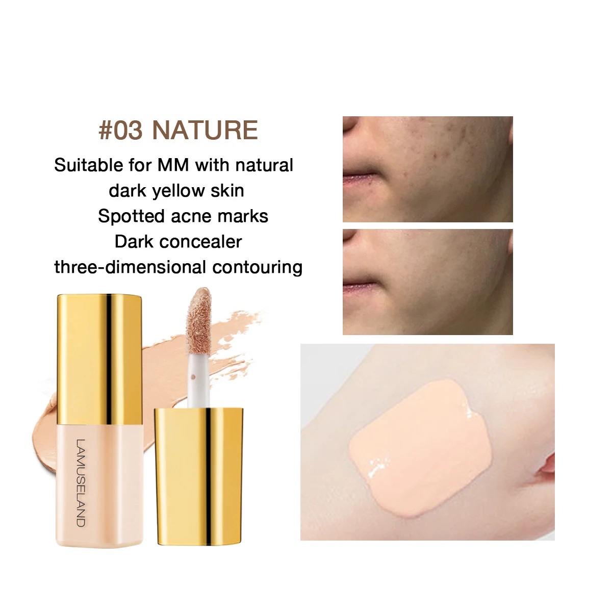 Mini Concealer Liquid Foundation To Cover Dark Circles and Acne Marks Face Color Corrector Concealer Cream Face Makeup Cosmetic