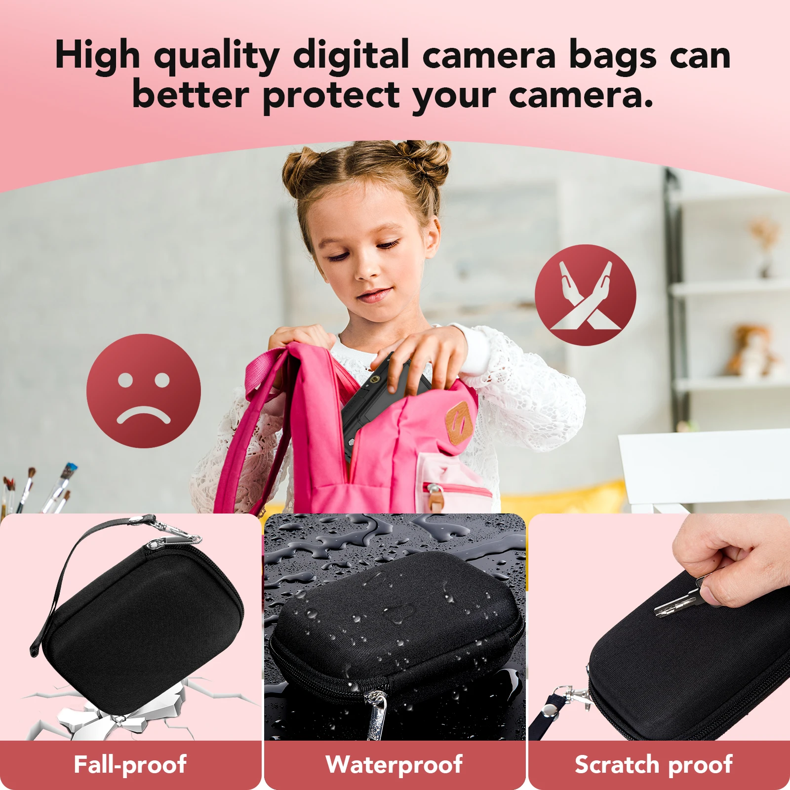 Description Picture 6 of item2.4 inches HD 1080P Digital Children Camera Rechargeable Cameras with 16x Zoom Compact Camera 44MP Cameras for Boy Girls Gift