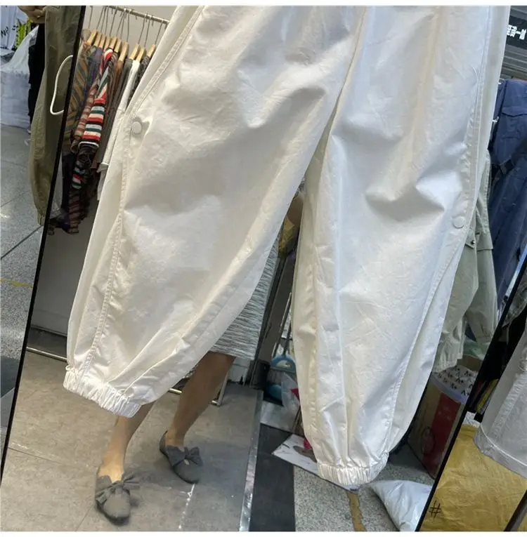 Description Picture 6 of itemDeeptown 90s Vintage Women's Cargo Harem Pants Korean Streetwear Y2k Black Trousers Casual Baggy Joggers Harajuku Fashion Hippie