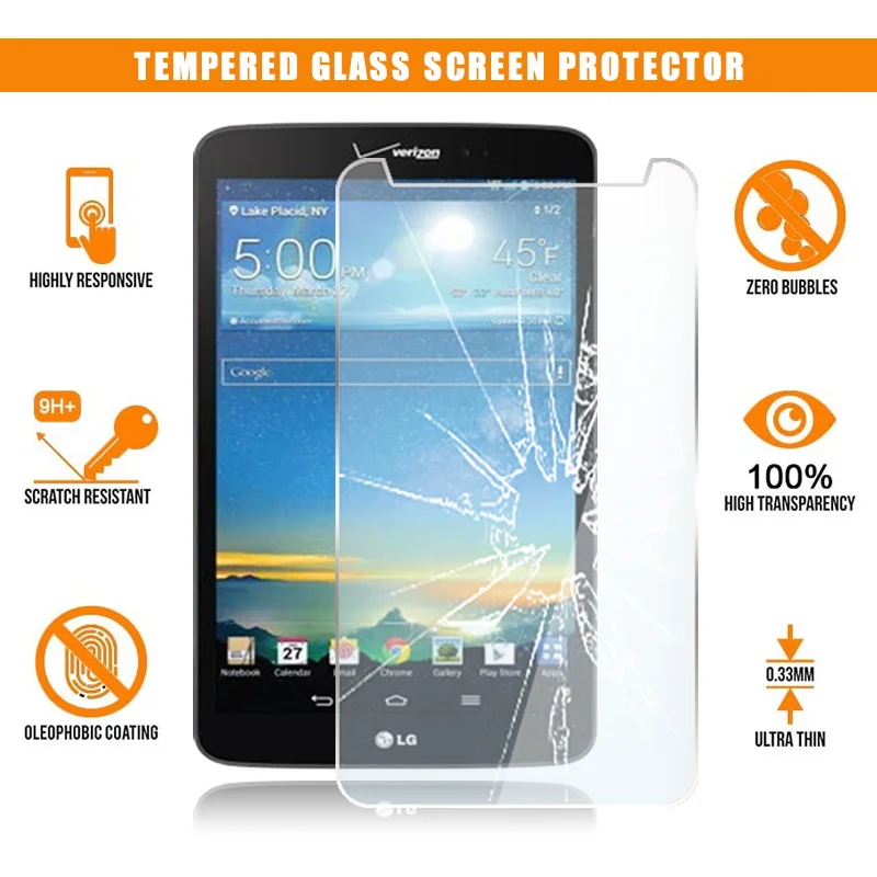 Screen Protector for LG G Pad 8.3 LTE VK810 V507L Tablet Tempered Glass Scratch Resistant Anti-fingerprint Film Cover