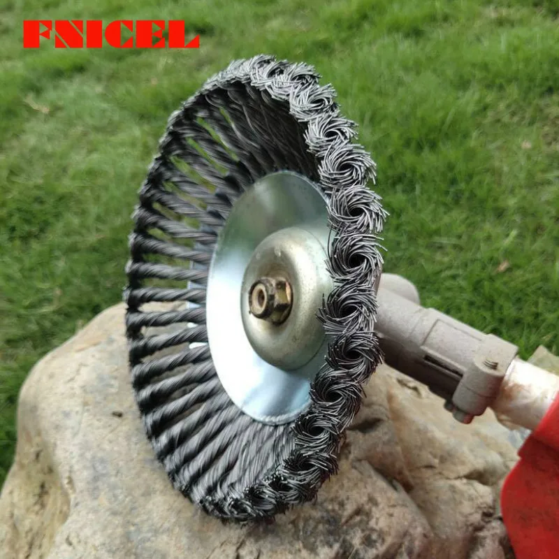 Description Picture 2 of item6/8inch Carbon Steel Wire Break-Proof Rounded Edge Weed Trimmer Edge Head Power Lawn Mower Garden Weed Brush Lawn Mower