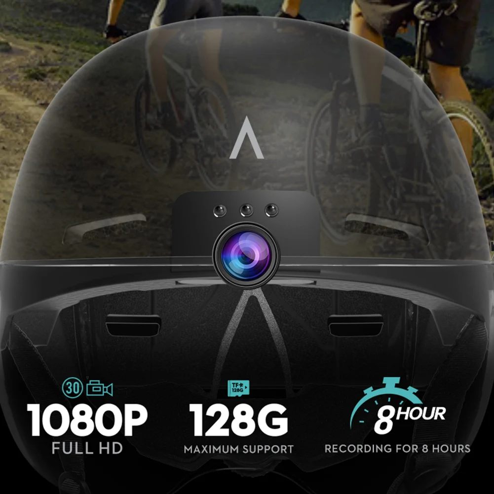 Description Picture 4 of itemHelmet Action Camera 1080P@30FPS Bicycle Motorcycle Helmets Cameras Built-In 1300mah 130° Wide Angle for Cycling Skiing
