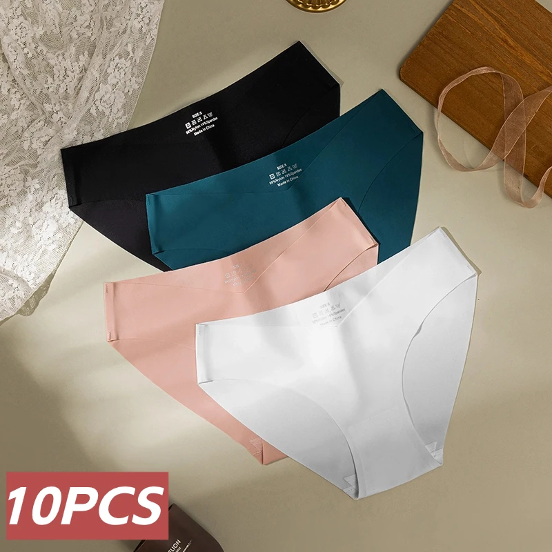 10 Pieces Women's Silk Briefs Sexy