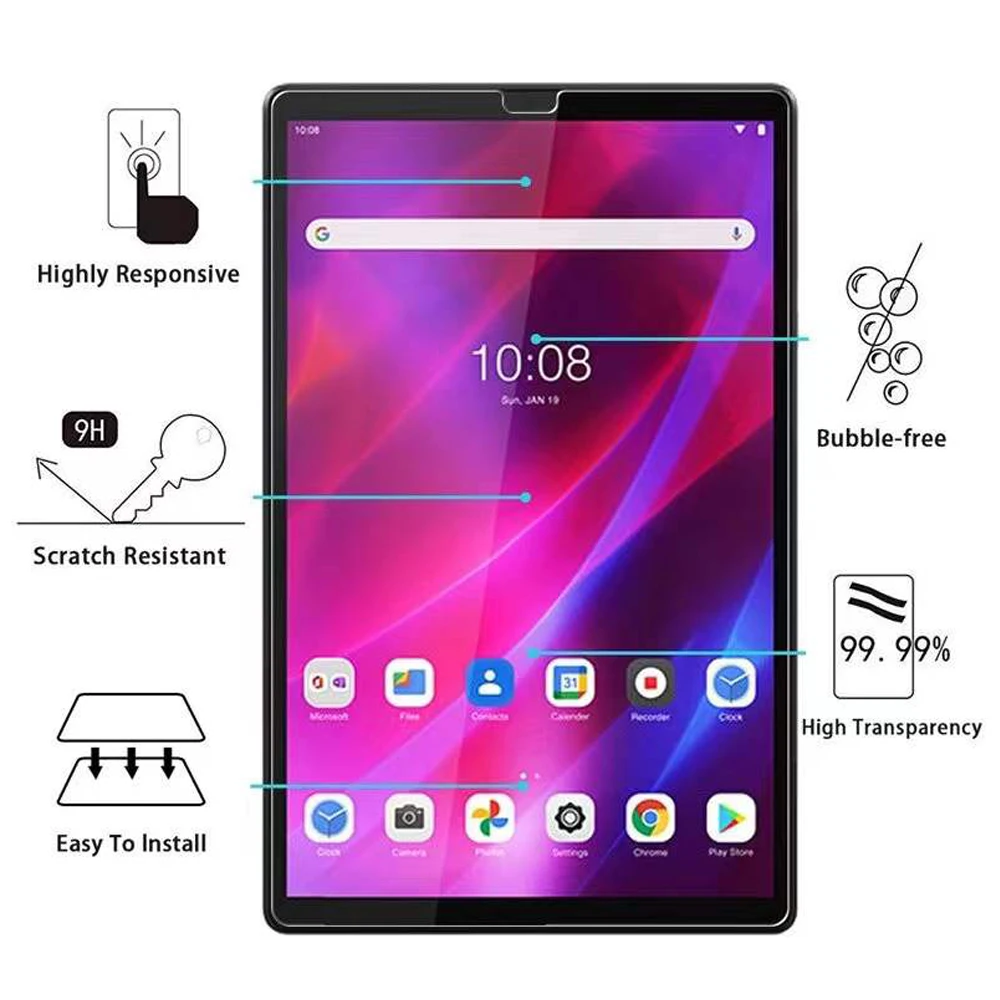 Description Picture 3 of item3pcs Screen Protector For Iconic Brand Tab K10 2021 10.3'' TB-X6C6F TB-X6C6X Protective Film Anti Scratch Clear Tempered Glass