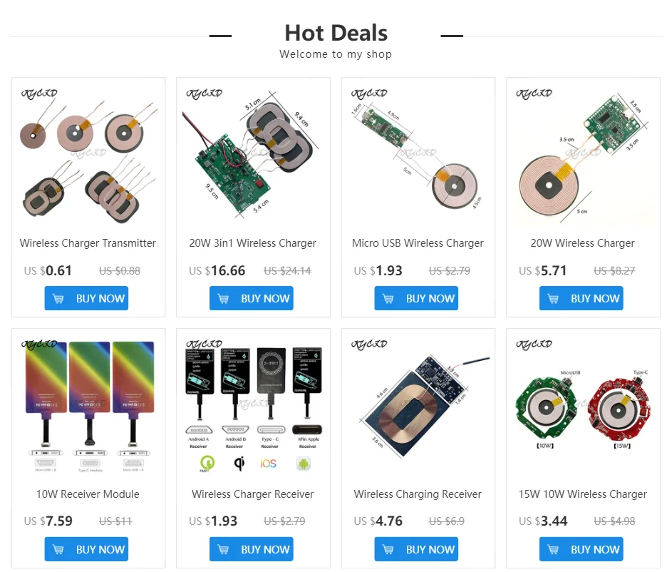 Description Picture 2 of itemUniversal Wireless Charger Transmitter PCB DC 5V Micro USB Qi Standard Coil Copper Circuit Board Battery Charging For Samsung