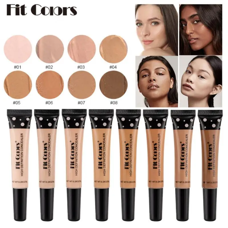 8 Colors Liquid Concealer 8ml Concealer Base Covers Eye Dark Circles Acne Spots Long Lasting Waterproof Corrector Face Makeup