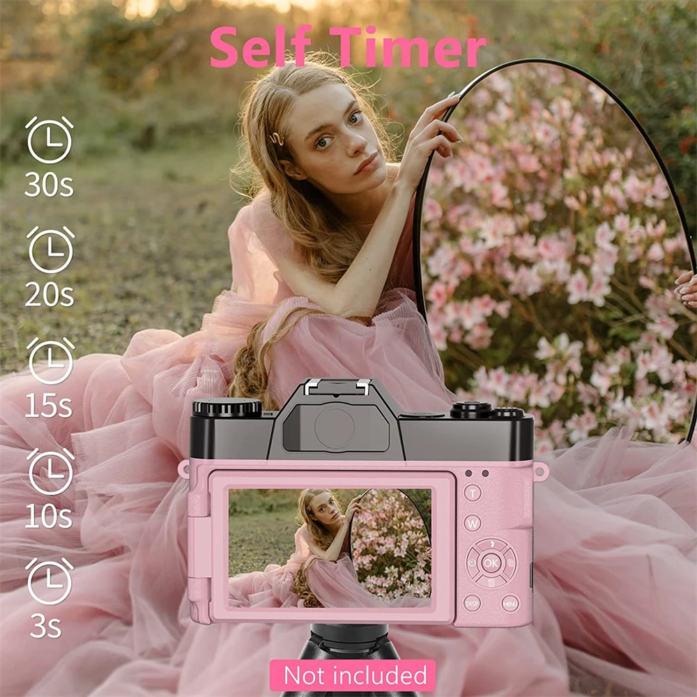 Description Picture 4 of itemPink Color Female Camera Digital Camera Flip Screen 4K Vlog Selfie Camcorder Youtube Livestream WIFI Webcam Macro Photography