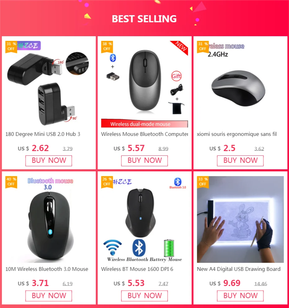 Description Picture 2 of itemWireless Bluetooth Mouse 2.4GHz PC Gaming Mice 1600DPI Adjustable Ergonomic Mouse for Laptop/ PC Computer