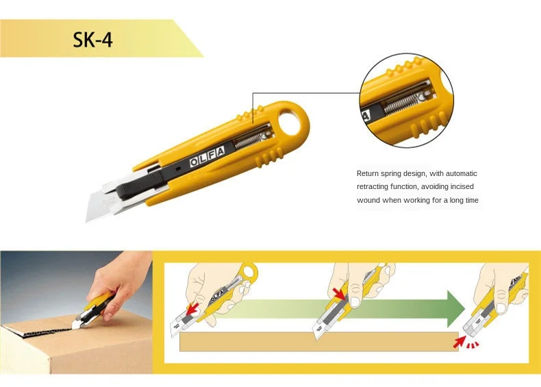 Description Picture 6 of itemOLFA safety knife blade automatically retracts SK series cleaver SK-3 SK-4 SK-6 SK-7 SK-8 SK-9 blade SKB-7 SKB-2 SKB-8