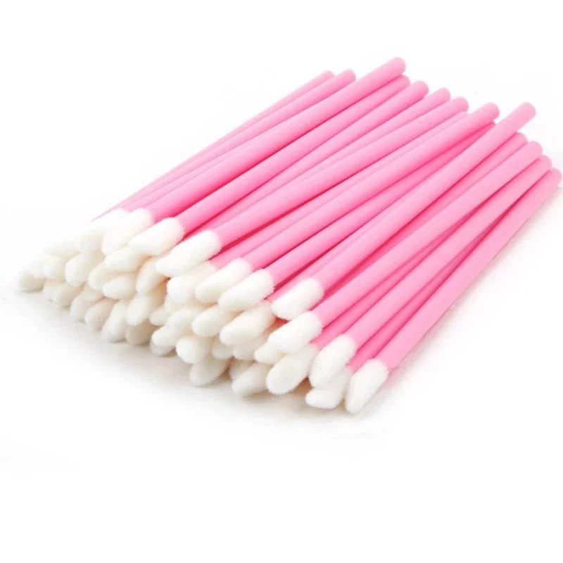 50/5 Pcs Disposable Lip Brush Makeup Brushes Pen Lipstick Mascara Wands Brush Cleaning Eyelash Cosmetic Brush Applicators Makeup