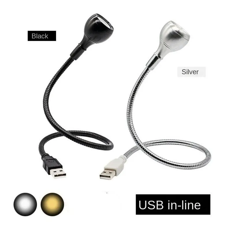 Description Picture 2 of itemUSB Type LED Gooseneck Light Free Rotation White Warm White Mini LED Reading Night Lamp USB Plug-in Keyboard Book Lights