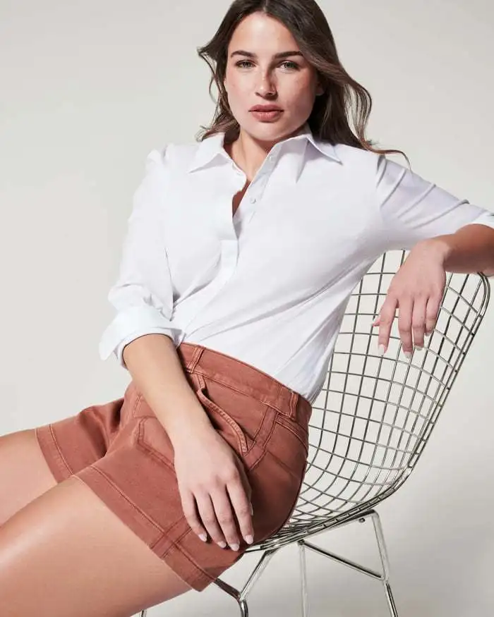 Description Picture 4 of itemWomen's Stretch Twill Shorts Regular Fit Hiking Summer Sport Shorts with Pockets Ladies Teens Casual Athletic Shorts Streetwear