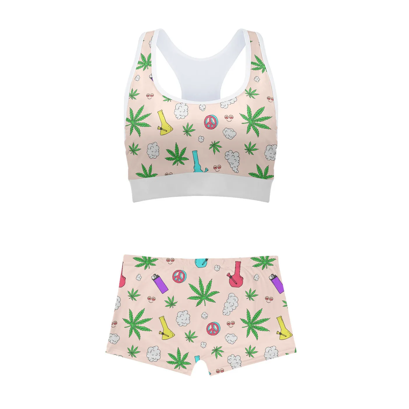 Description Picture 6 of itemCustom Made Your Design Sublimation Print Yoga Sport  Vest Shorts Set