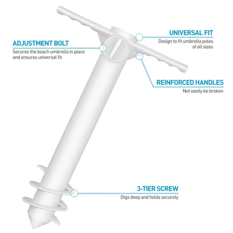 Description Picture 6 of item2022 New Beach Umbrella Sand Anchor Plastic Camping Umbrella Stand Grassland Umbrella Anchor Vacation Essentials