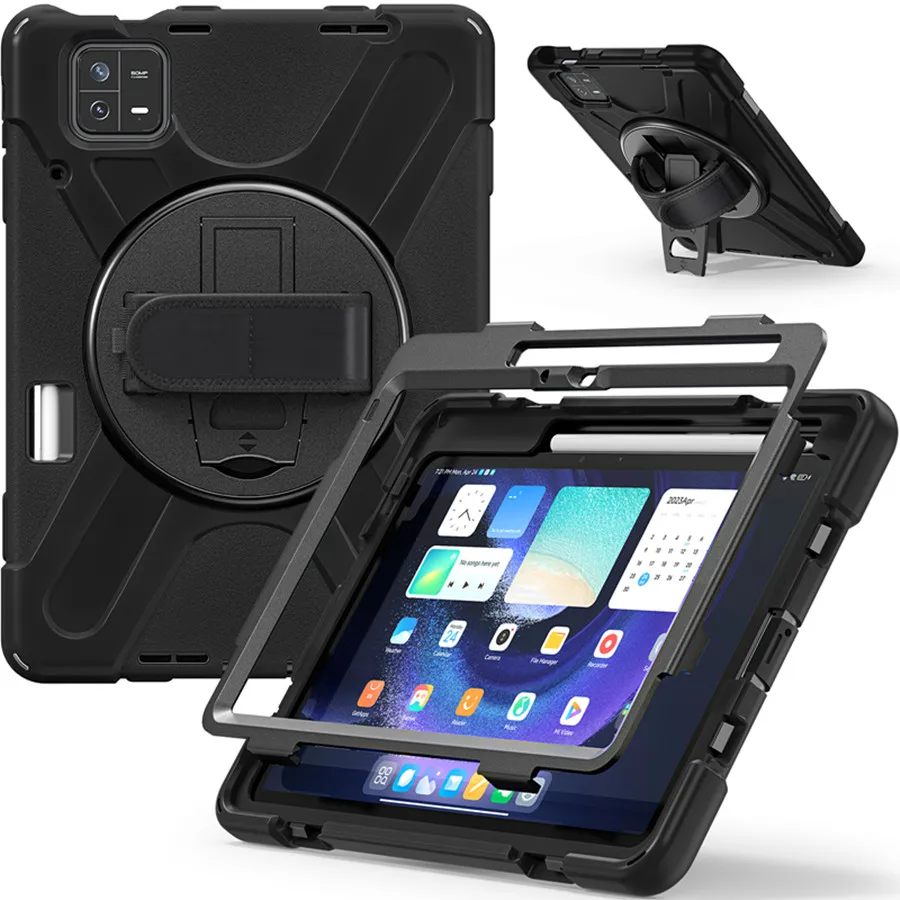 HUWEI For Iconic Brand Pad 6 5 Pro Case Shockproof Kids Protection Cover For Iconic Brand Mi Pad 6 MiPad 6 Pro Case Kickstand Shoulder strap