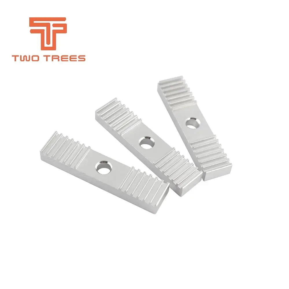 Description Picture 6 of item2pcs aluminum Alloy Tooth pitch 2mm Aluminum sheet Reprap GT2 Timing Belt Fixing Piece Clamp Fixed Clip 9*40mm CNC For Print