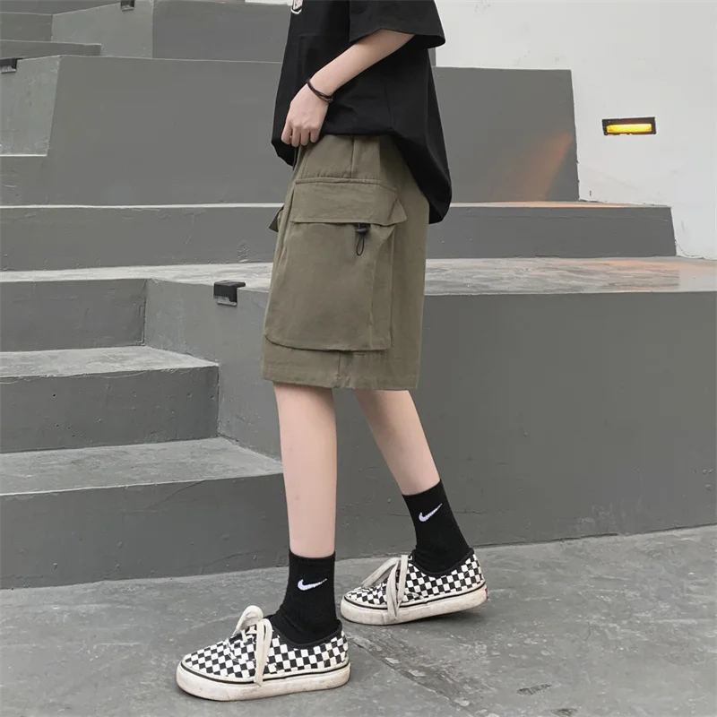 Description Picture 6 of itemJeans Women Pants High Waist Y2k Streetwear Cargo Shorts for Women Women's Clothing Korea Stylish Baggy Pants Woman Harajuku