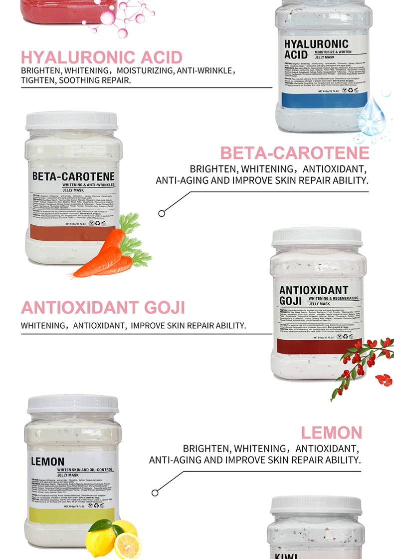 Description Picture 4 of item650g Hydro Under Eye Jelly Mask Face Mask Skin Care Whitening Hydrogel Rose Face Mask Powder Skin Care Products Free Shipping