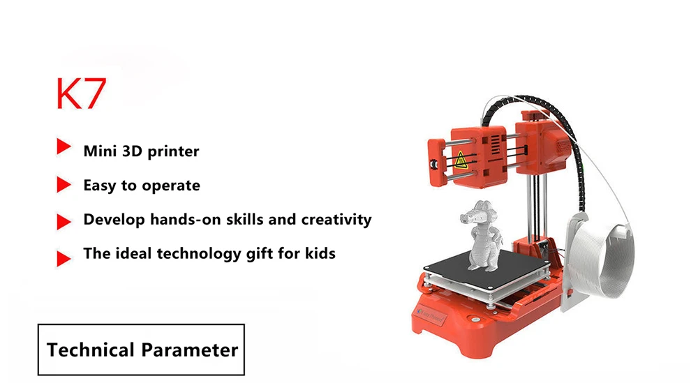 3D Printer Mini Metal Desktop Printer Children Education DIY Designer Model Intelligent Printing Small Impresora Kid 3D Printer