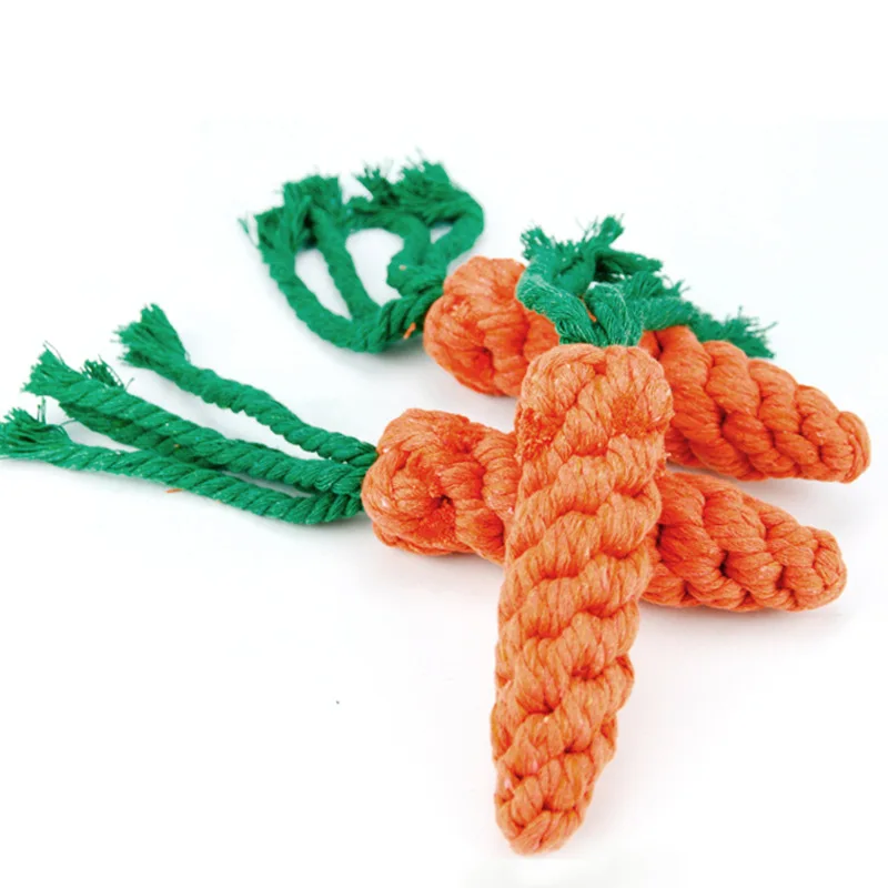 Description Picture 6 of itemDog Bite Stick Cotton Rope Woven Carrots, Teeth Grinding Toys, Wear and Bite Resistance, Interactive Pet Accessories