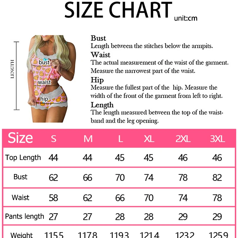 Description Picture 2 of itemSexy Sleepwear Set Women Lingerie Set Lace Underwear Cami Vest Shorts Plus Size Sleeveless Camisole Shorts 5XL Nighties Pajamas