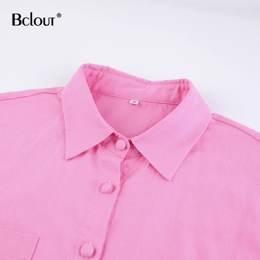 Description Picture 6 of itemBclout Linen Shorts Suit Women Summer Long Sleeve Shirts Orange Elastic Waist Ruffle Shorts Sets 2 Pieces Woman Outfits Vacation