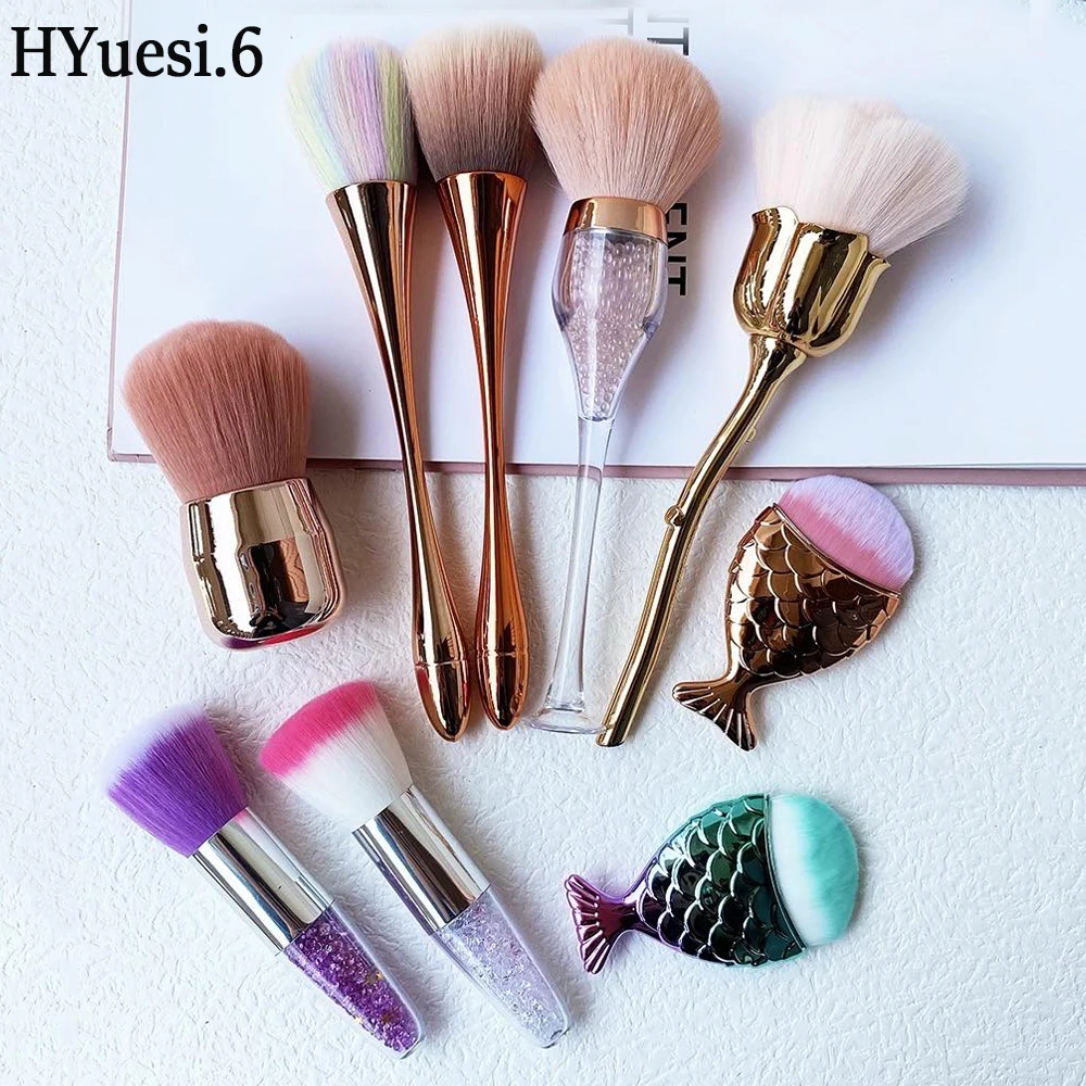 Description Picture 4 of itemProfessional Nail Art Brush Acrylic Remove Dust UV Gel Polish Powder Cleaning Brushes Tool With Acrylic Crystal Handle