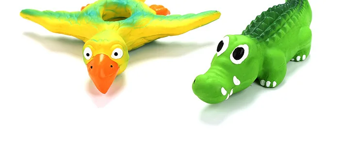 Interesting Crocodile Latex Bite Resistant Cat and Dog Toys PVC French Bulldog Send Out Sound Pet Toys