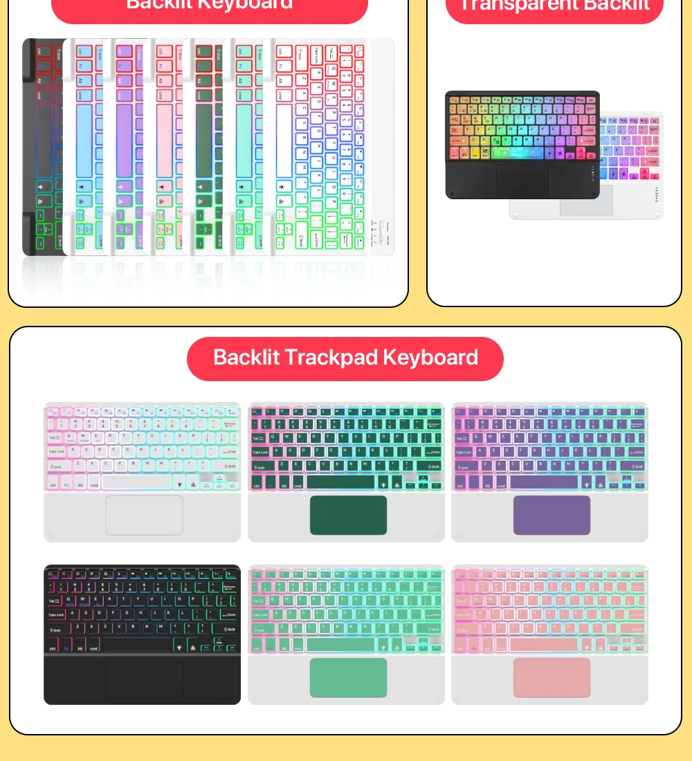 Description Picture 4 of itemBluetooth Keyboard And Mouse For iOS Android Windows System Rechargeable Portable Tablet Teclado For iPad MatePad Cell phone