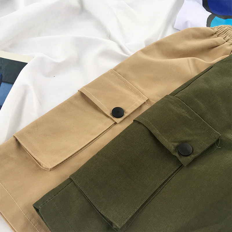 Description Picture 4 of itemWomen Cargo Shorts Harajuku Summer Men Fashion Streetwear Casual Shorts Joggers Hip Hop Pants Baggy Clothing