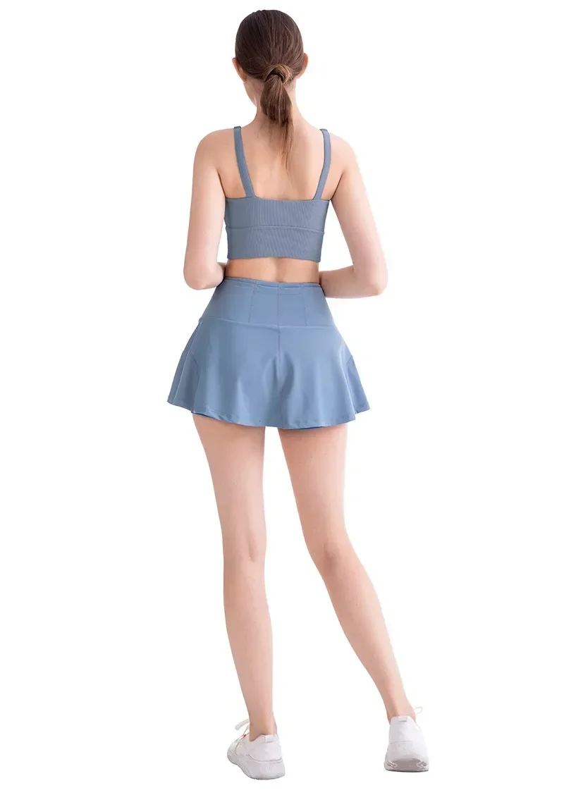 Description Picture 6 of itemLulu Women Tummy Control Yoga Shorts Running Sports Tennis Shorts 2 in Quick Dry Skirts Lightweight Breathable Short