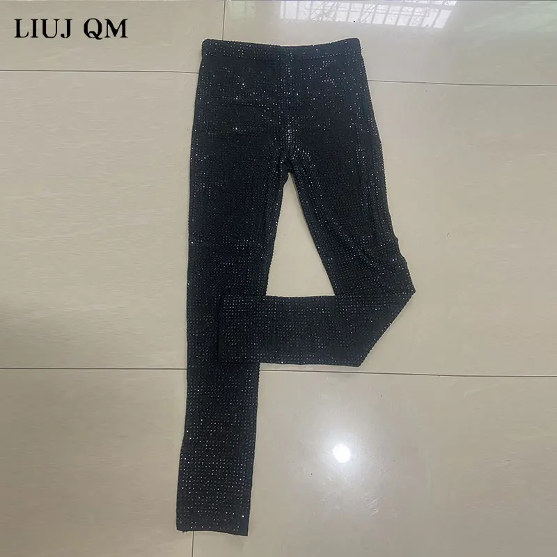 Description Picture 4 of itemHigh Stretch Fashion Women's Trousers 2021 Autumn New Hot Drill Trousers Fashion Pants Harajuku Sports Pants Ladies Streetwear