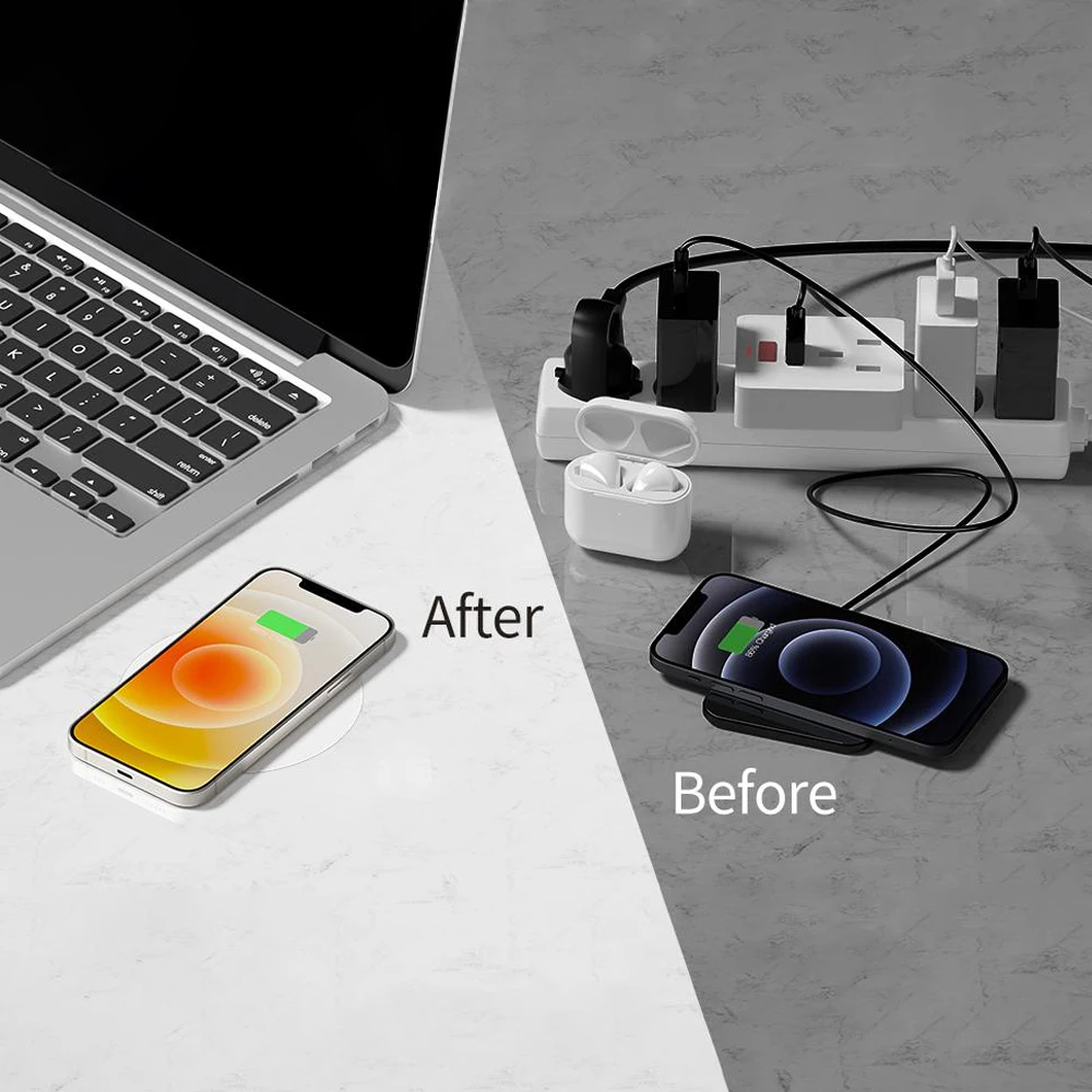 Air Charger 10W Wireless Charger Pad For iPhone 14 13 12 11 Pro XS X XR 8 Induction Fast Charging Pad for Samsung S23 S22 Iconic Brand