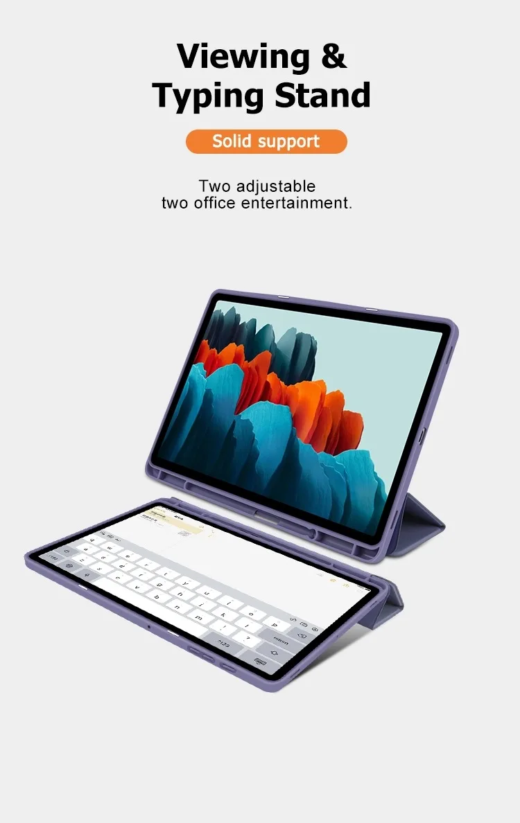 Description Picture 3 of itemCapa Para Case For Samsung Galaxy Tab S8 S7 S9 11 Inch Funda Galaxy Tab S7 Plus FE S8 S9 Plus 12.4 With Pen Tray Smart Cover